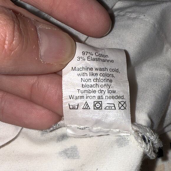 J. Crew Womens Chino Shorts Size 10 Stretch Tan Black Floral Medallion Print - Picture 7 of 8